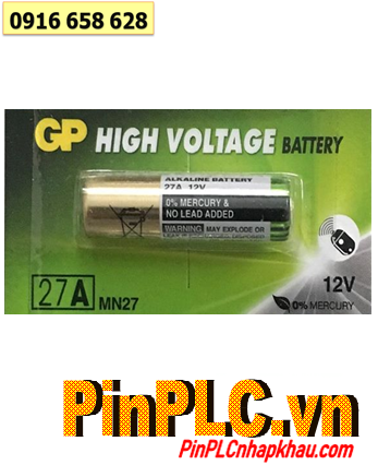 GP 27AE, Pin 12v Alkaline GP 27AE Ultra High Voltage (vỉ 5viên)